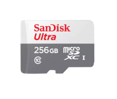 Cartão de Memória Sandisk Ultra 256GB Micro SD Sdxc Uhs-i Classe 10 C/ Adaptador - SDSQUNR-256G-GN6TA