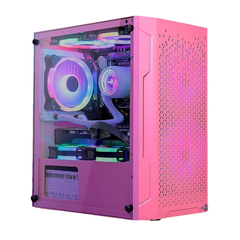 PC GAMER 26 TRINITY PINK RYZEN 5 5500 B450 16GB RAM SSD 480GB FONTE 600W 80+ BRONZE GPU GTX 1660ti 6GB