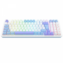 Teclado Mecânico 98% Redragon Gloria Pro White/Blue RGB Bluetooth/Wireless Recarregável Switch Bumblebee - comprar online