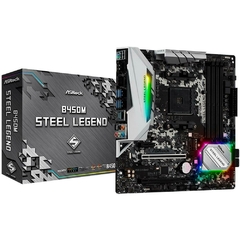 Placa Mãe AM4 B450 DDR4 ASRock Steel Legend - 1 Ano de Garantia - comprar online