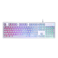 Teclado Semi Mecânico HP K500F RGB Prata/Branco - comprar online