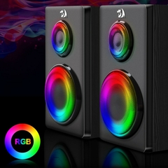 Caixa de Som Gamer Redragon BT Orchestra GS811 7W, RGB, Stereo 2.0, 3.5mm, Bass, Bluetooth e Auxiliar - comprar online