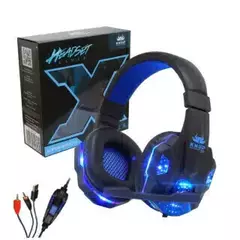 Headset Gamer Knup KP-397 Blue Led Azul P2 + Adaptador P3 (Pega em Todas as Plataformas) - comprar online