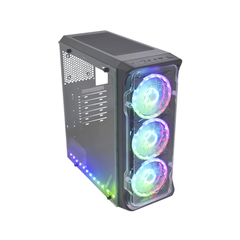 Gabinete Gamer K-Mex Skytrooper Black - CG-01FF (CG-XXFF) *Com 3 Fans Led Rgb* *Fita Led Rgb *Com Controladora e Controle* - ATX, Micro-ATX e Mini-ITX - comprar online