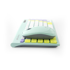 Kit Teclado e Mouse s/ Fio C3Tech K-W71GN Verde TKL - comprar online