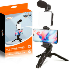 Kit de Iluminação Fotográfica Oberon OR-PL04 com Microfone para Fotos e Vídeo Profissional - comprar online