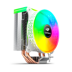 Air Cooler C3Tech White FC-L150RGB 120mm Led Rainbow Intel/AMD LGA1700/1366/2011 | AM5 HeatPipe: 4 (6mm) - FC-L150RGB - comprar online