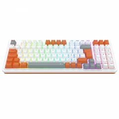 Teclado Mecânico 98% Redragon Gloria White/Orange RGB Switch Dust-Proof Red - comprar online