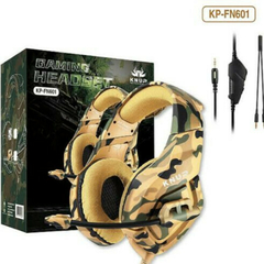 Headset Gamer Knup KP-FN601 Camuflado Amarelo P3 + Adaptador P2 (Pega em Todas as Plataformas) - comprar online