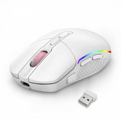 Mouse Gamer Redragon Invader Pro Wireless 10.000 DPI RGB 8 Botões Programáveis Pixart PMW3325 Branco M719W-RGB-PRO - comprar online