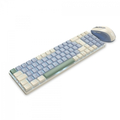 Kit Teclado e Mouse Sem Fio Gamer Redragon BS-8772 White and Blue - comprar online