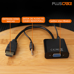 Adaptador HDMI para VGA + P2 PlusCable HDMIVGA20BK na internet