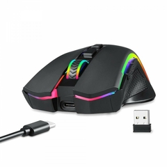 Mouse Gamer Redragon Griffin, 8000 DPI, Wireless, 7 Botões Programáveis, RGB, Black, M602-KS - comprar online