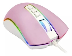 Mouse Gamer Redragon Cobra M711WP RGB, 12400 DPI, 8 Botões Programáveis, Pink/White - comprar online