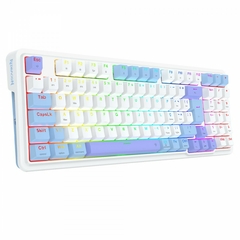 Teclado Mecânico 98% Redragon Gloria Pro White/Blue RGB Bluetooth/Wireless Recarregável Switch Bumblebee na internet