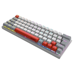 Teclado Mecânico 60% Pcyes Kuromori White Ghost Rainbow Switch Blue na internet