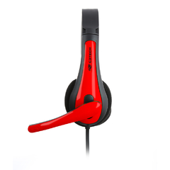 Headset Office C3Plus PH-30BK P3 Preto c/ Vermelho na internet