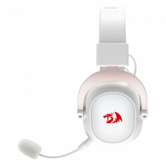 Headset Gamer Redragon Zeus Pro Branco Sem Fio Bluetooth Microfone Destacável Surround 7.1 White H510W-PRO - WZetta: Pcs, Eletrônicos, Áudio, Vídeo e mais