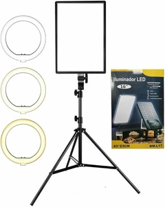 Iluminador Led B-Max BM-L17 Ring Light 16" + Tripé 2.10m - loja online