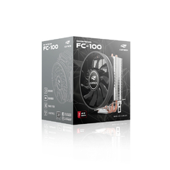 Air Cooler C3Tech FC-100BK 110mm Intel/AMD LGA1700 | AM4 HeatPipe: 2 (6mm) - FC-100BK na internet
