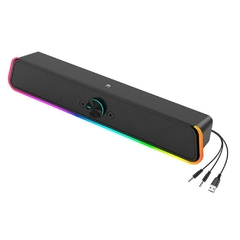 Caixa de Som Gamer Rise Mode Aura Sound S4 RGB Rainbow 3W*2 Preto - RM-SP-04-RGB na internet