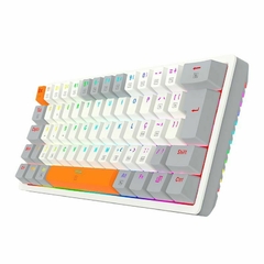 Teclado Mecânico 60% Redragon Akali White/Gray/Orange RGB Switch Brown na internet