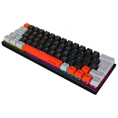 Teclado Mecânico 60% Pcyes Kuromori Black Vulcan Rainbow Switch Blue na internet