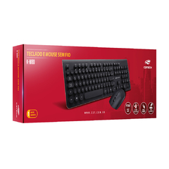 Kit Teclado e Mouse Sem Fio C3Tech K-W80BK 2.4GHZ 12M - WZetta: Pcs, Eletrônicos, Áudio, Vídeo e mais