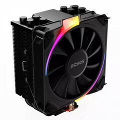 Air Cooler PCYES Frost Pulse Black Vulcan ARGB 120mm Intel/AMD LGA 1700 | AM5 HeatPipe:4 (6mm) TDP: 180W - PEFPARGBBV