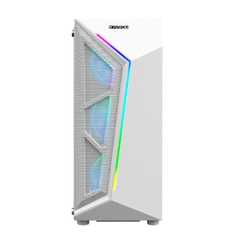 Gabinete Gamer Hayom White GB1733 *Com 4 Fans Led Rgb Controlável* - ATX, Micro-ATX e Mini-ITX - WZetta: Pcs, Eletrônicos, Áudio, Vídeo e mais