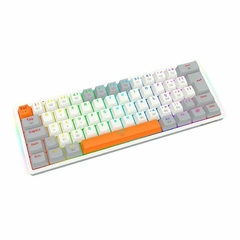 Teclado Mecânico 60% Redragon Akali White/Gray/Orange RGB Switch Brown - WZetta: Pcs, Eletrônicos, Áudio, Vídeo e mais