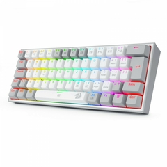 Teclado Mecânico 60% Redragon Fizz White/Gray RGB Switch Blue - WZetta: Pcs, Eletrônicos, Áudio, Vídeo e mais