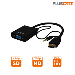 Adaptador HDMI para VGA + P2 PlusCable HDMIVGA20BK