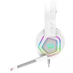 Headset Gamer Redragon Medea White Led RGB P2 C/ Adaptador P3 (Pega em Todas as Plataformas) - WZetta: Pcs, Eletrônicos, Áudio, Vídeo e mais