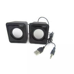 Caixa de Som Knup KP-609 Usb P2 (Branco e Preto) - WZetta: Pcs, Eletrônicos, Áudio, Vídeo e mais