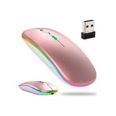 Mouse Sem Fio Usb Wireless 2.4ghz 1600 Dpi Led RGB Recarregável Rosa KP-MU013 - WZetta: Pcs, Eletrônicos, Áudio, Vídeo e mais