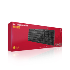 Teclado Office C3Tech KB-M11BK Multimídia - WZetta: Pcs, Eletrônicos, Áudio, Vídeo e mais