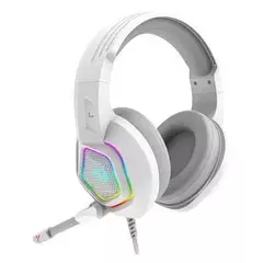 Headset Gamer Redragon Medea White Led RGB P2 C/ Adaptador P3 (Pega em Todas as Plataformas) - loja online