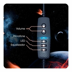 Headset Gamer GT Orion Black Led RGB Surround 7.1 USB - loja online