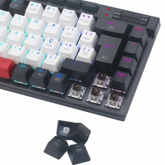 Teclado Gamer Mecânico Redragon Magic Wand Mini Pro Wireless Bluetooth RGB Switch Brown ABNT2 Branco Preto e Vermelho K635WBR-RGB-PRO (PT-BROWN) - loja online