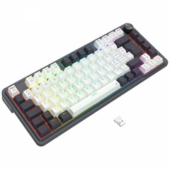 Teclado Mecânico 75% Redragon Ucal Pro Black/WhiteRGB Bluetooth/Wireless Recarregável Switch Brown - loja online