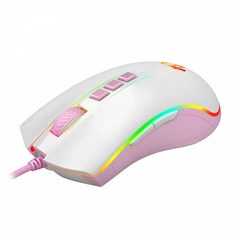 Mouse Gamer Redragon Cobra White/Pink M711WP 12.400 DPI - loja online