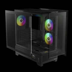 Imagem do Gabinete Gamer Gamdias Atlas M1 Black Com Painel Digital *Com 3 Fans ARGB* - ATX, Micro-ATX e Mini-ITX