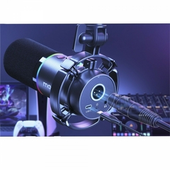 Imagem do Microfone Profissional USB/XLR Gamer Maono PD200XS RGB com Suporte Braço Articulado