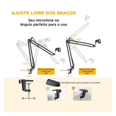 Imagem do Suporte para Microfone de Mesa Maono AU-B01 Braço Articulado