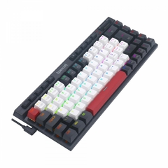 Imagem do Teclado Gamer Mecânico Redragon Magic Wand Mini Pro Wireless Bluetooth RGB Switch Brown ABNT2 Branco Preto e Vermelho K635WBR-RGB-PRO (PT-BROWN)