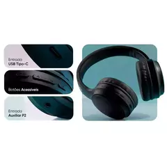 Imagem do Headphone Bluetooth GT Zen ANC BT 5.3 - Autonomia 30H - Alcance 10M - Entrada AUX