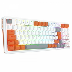 Imagem do Teclado Mecânico 98% Redragon Gloria White/Orange RGB Switch Dust-Proof Red