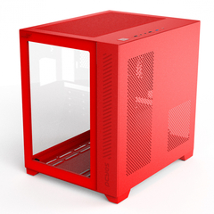 Imagem do Gabinete Gamer Pcyes Forcefield Red Magma *Sem Fan Led* - Micro-ATX e Mini-ITX