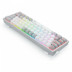 Teclado Mecânico 60% Redragon Fizz White/Gray RGB Switch Blue - loja online